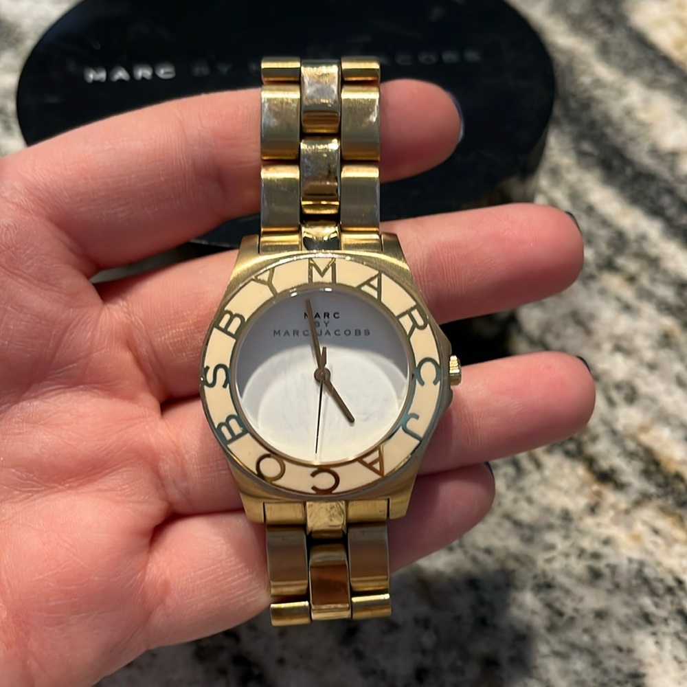 Marc By Marc Jacobs Gold Watch with White Dial